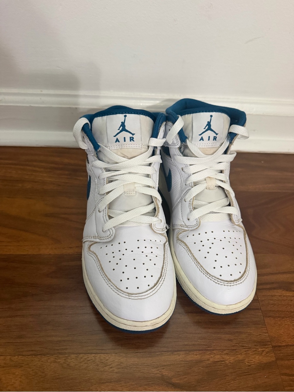 Jordan Kids industrial blue High-Top Sneakers - Picture 4 of 9